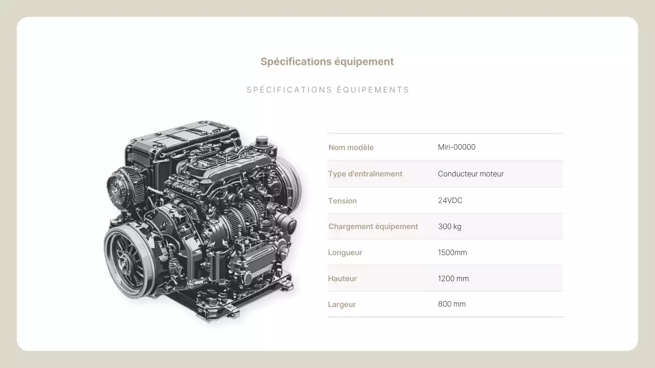Beige Simple Description du profil de l'entreprise