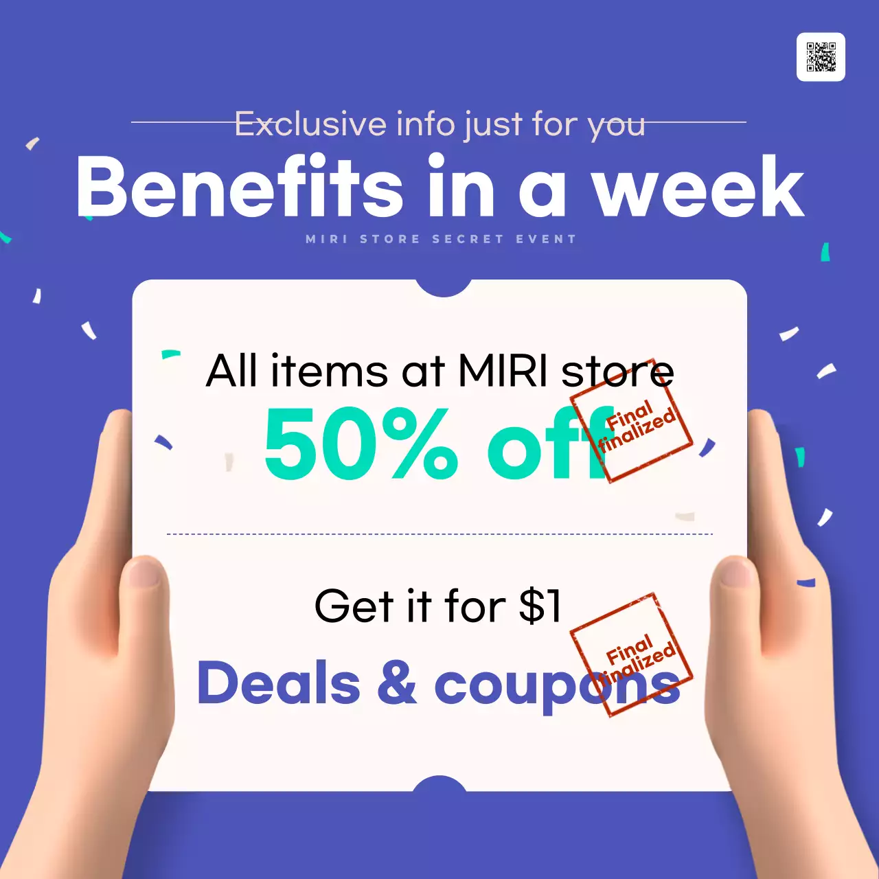 Promoção de ofertas da Blue Trendy Deals em mídias sociais