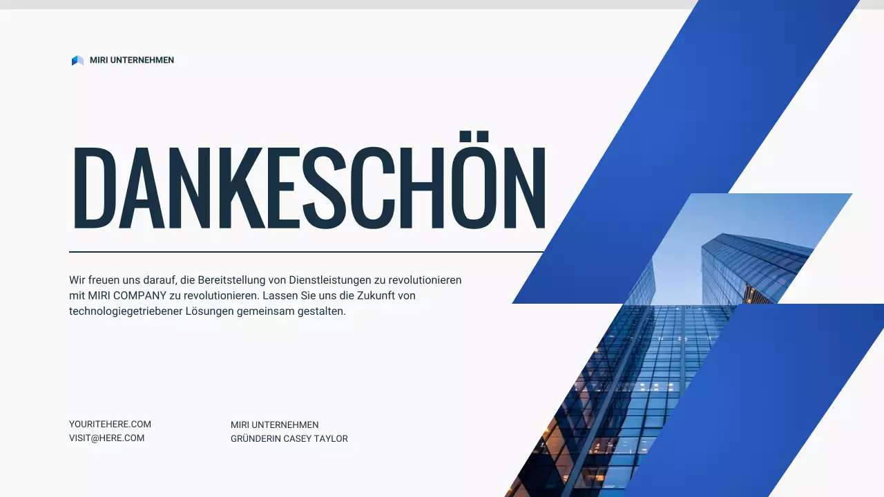 blue modern Pitch Deck Dokument