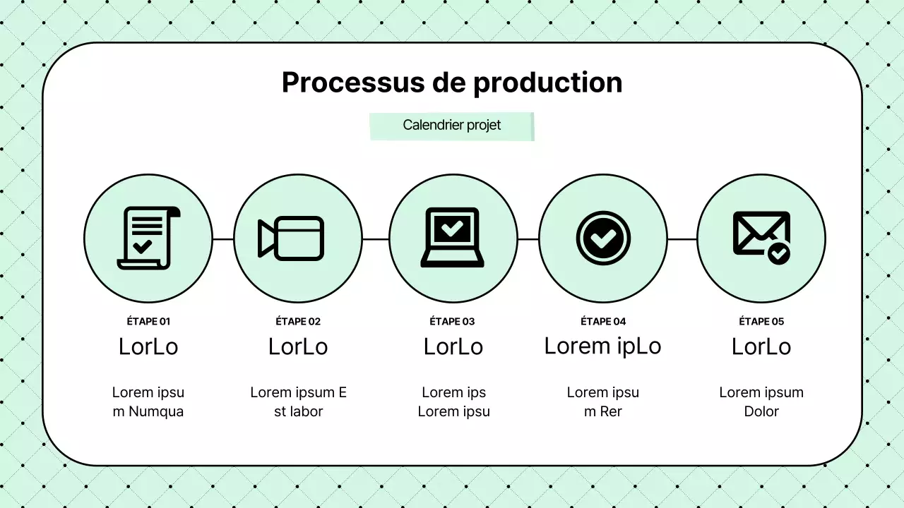 Proposition de société de production vidéo simple et de couleur menthe