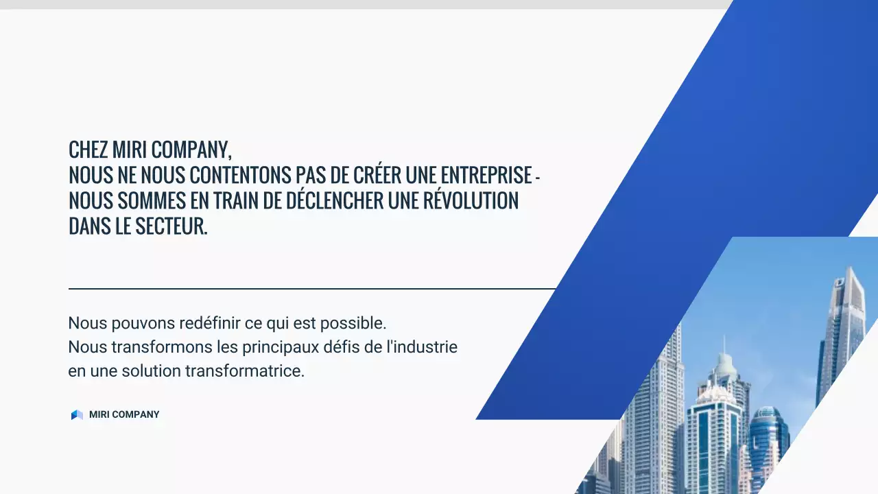 document de pitch deck moderne bleu
