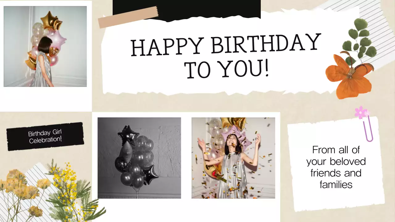 Beige Modern Birthday Invitation Presentation