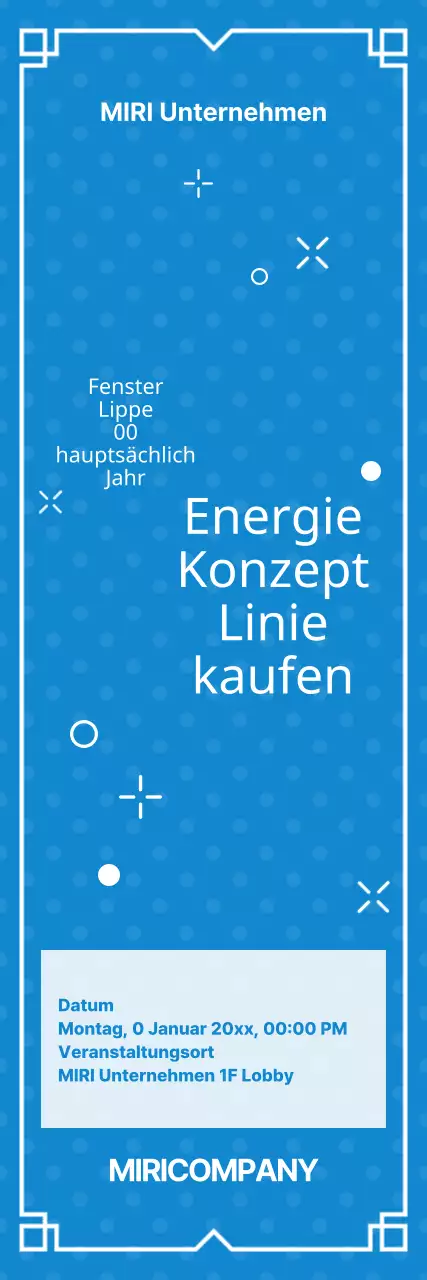 Förderung der einfachen Eröffnungsveranstaltung von Blue