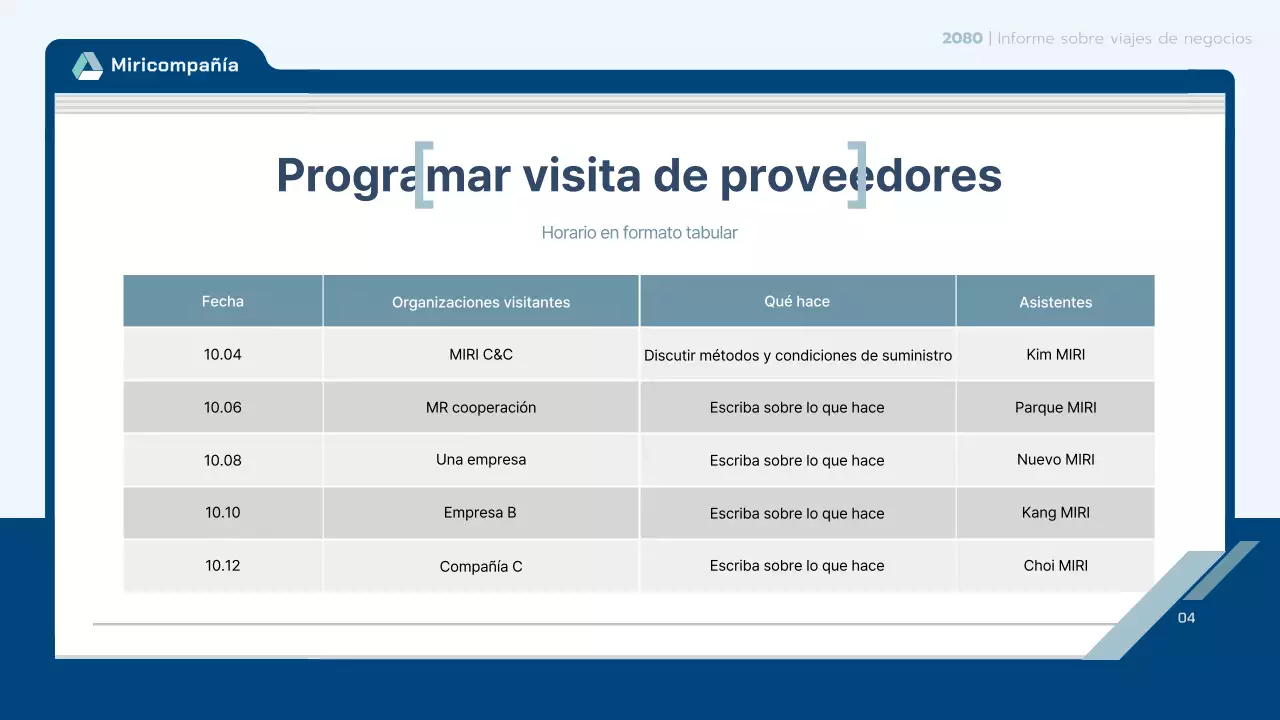 Contrato de informe de viaje limpio de color azul claro