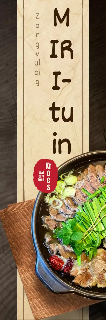 Warme Koreaanse tuin restaurant banner