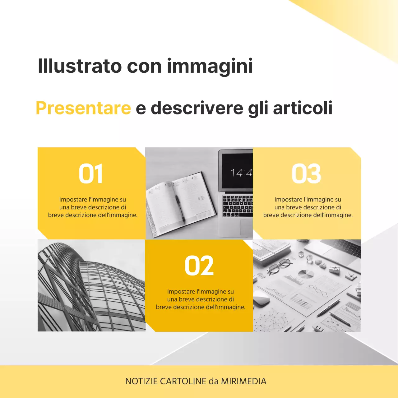 Promuovete la vostra attività Yellow Simple