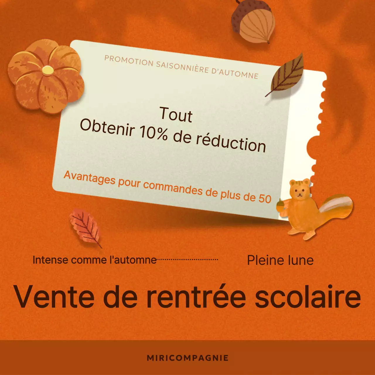 Un tour d'horizon des promotions automnales en orange et marron