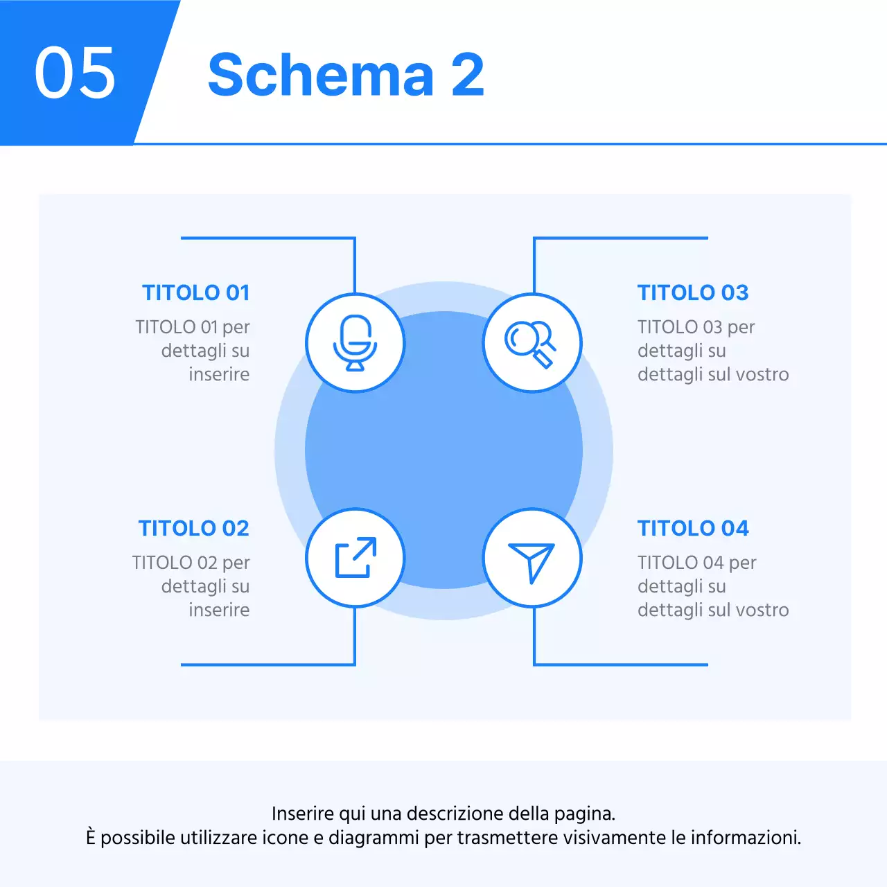 Modello aziendale semplice blu