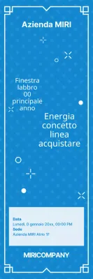 Promuovere il semplice evento inaugurale di Blue