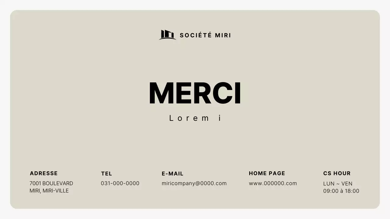 Beige Simple Description du profil de l'entreprise