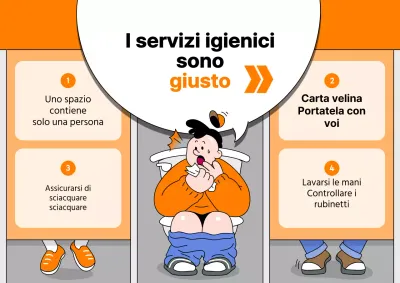 Istruzioni per il water arancione