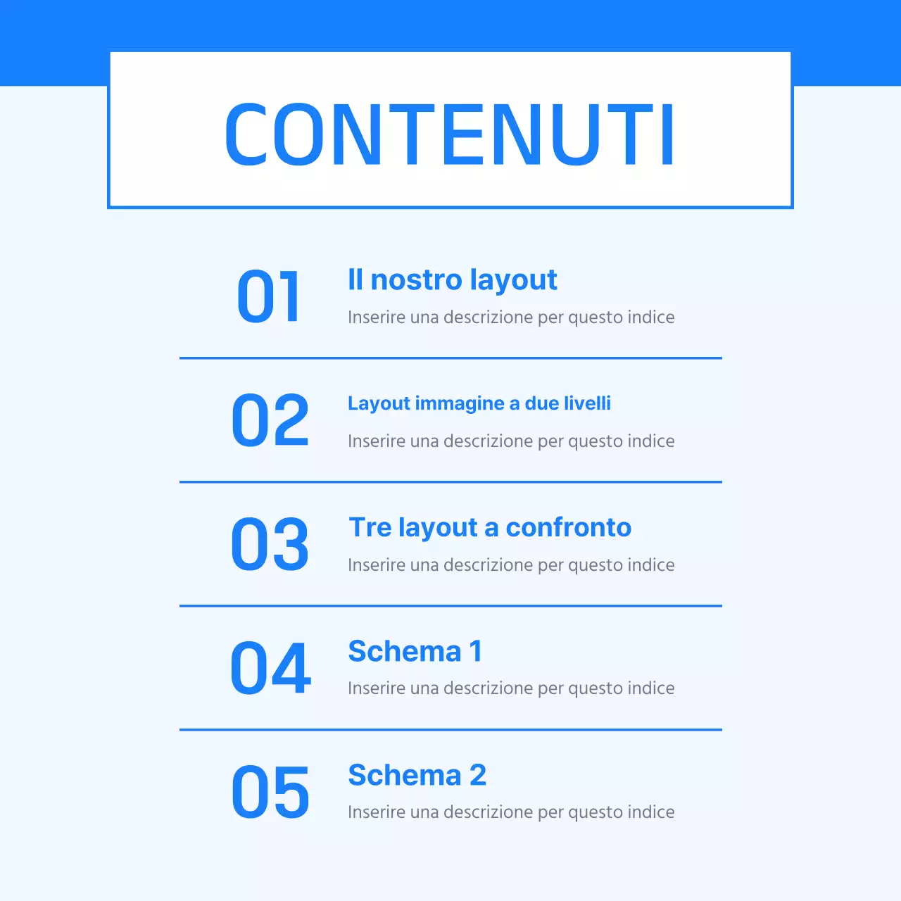 Modello aziendale semplice blu