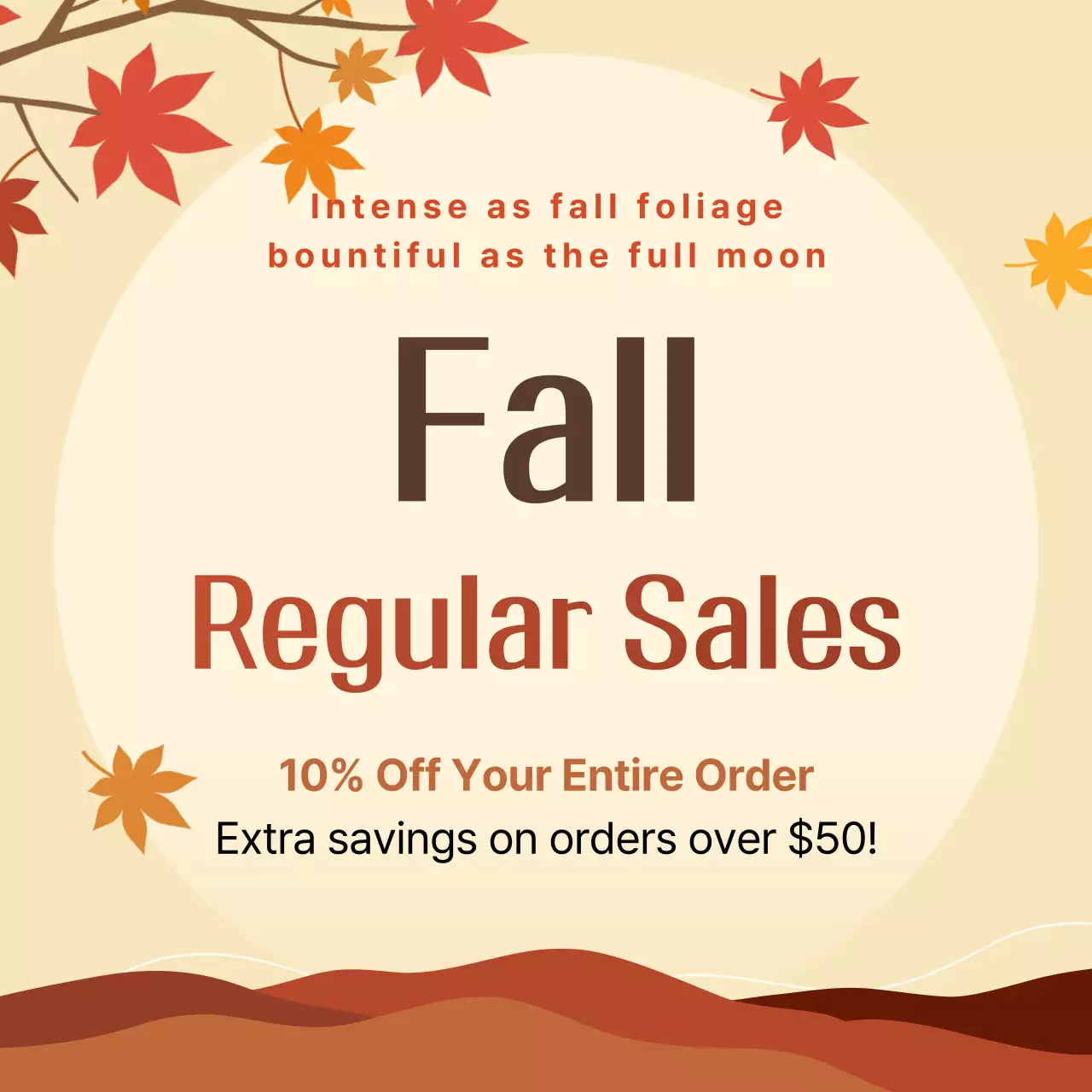 Beige Rustic Autumn Promotion Instagram Carousel