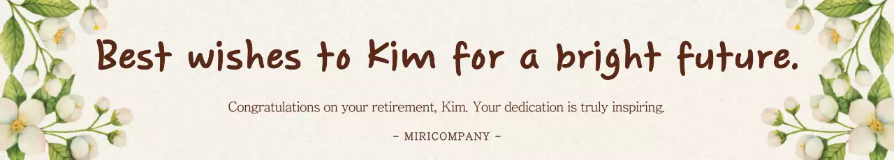 Banner de cartão de aposentadoria floral verde