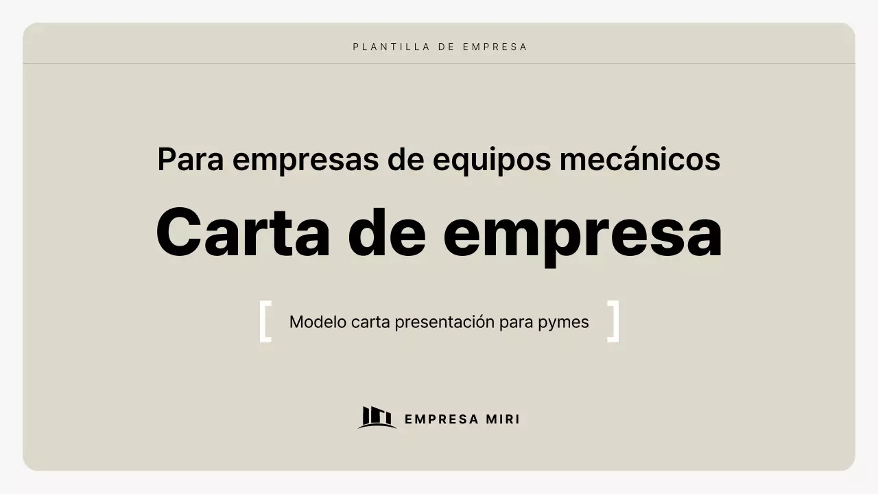 Descripción del perfil de la empresa Beige Simple