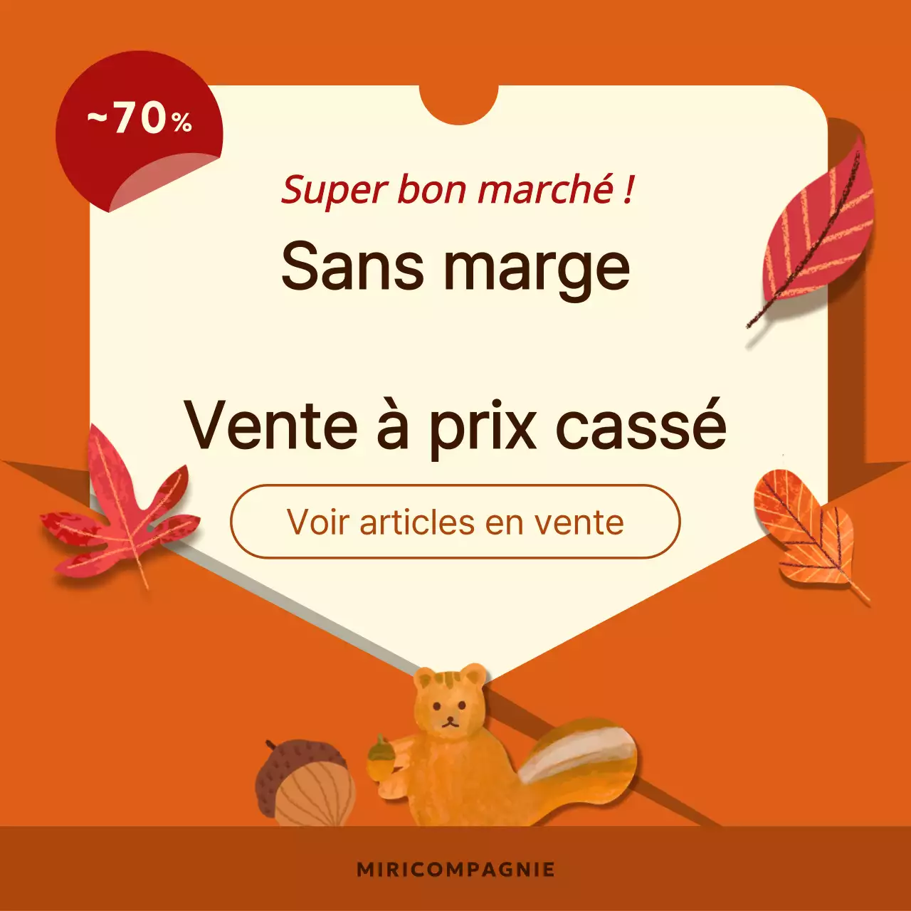 Un tour d'horizon des promotions automnales en orange et marron