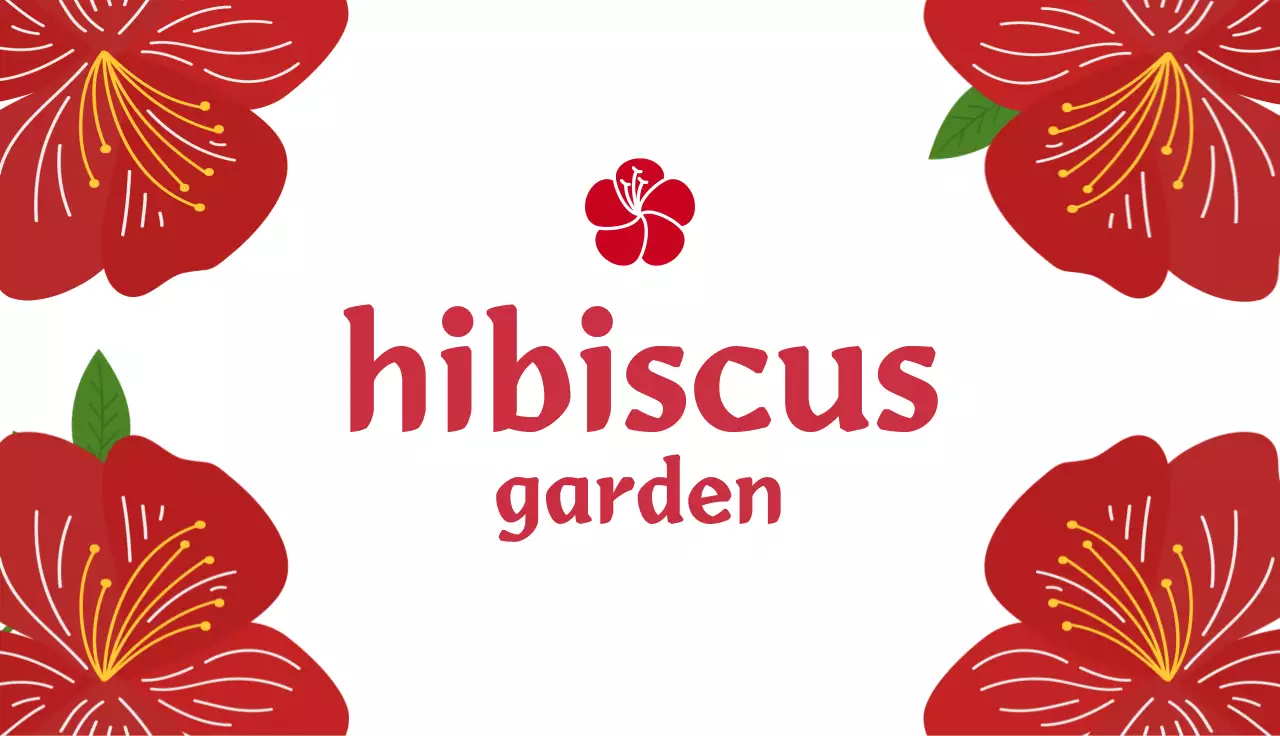 Red Botanical Business Card