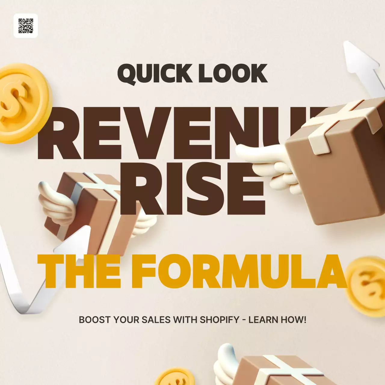 Khuyến mãi bán hàng đơn giản màu be