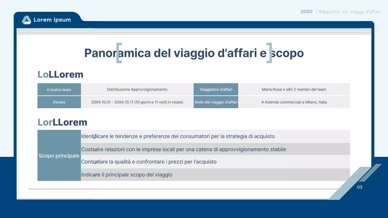 Contratto di viaggio pulito di colore azzurro