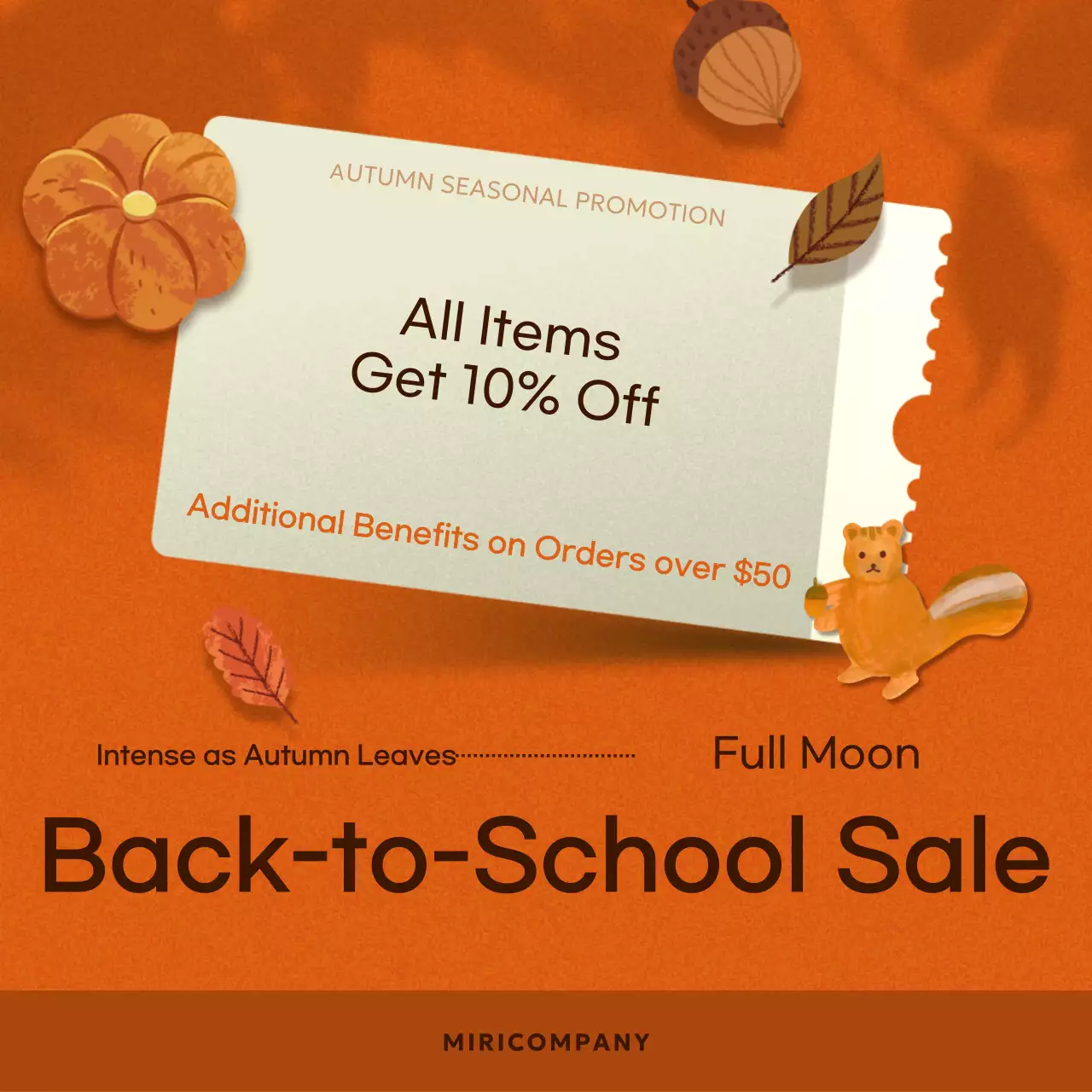 Orange Retro Fall Promotion Instagram Carousel