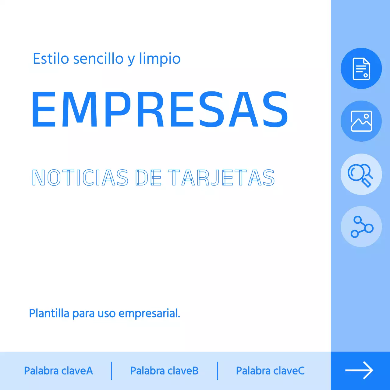 Plantilla de negocio simple azul