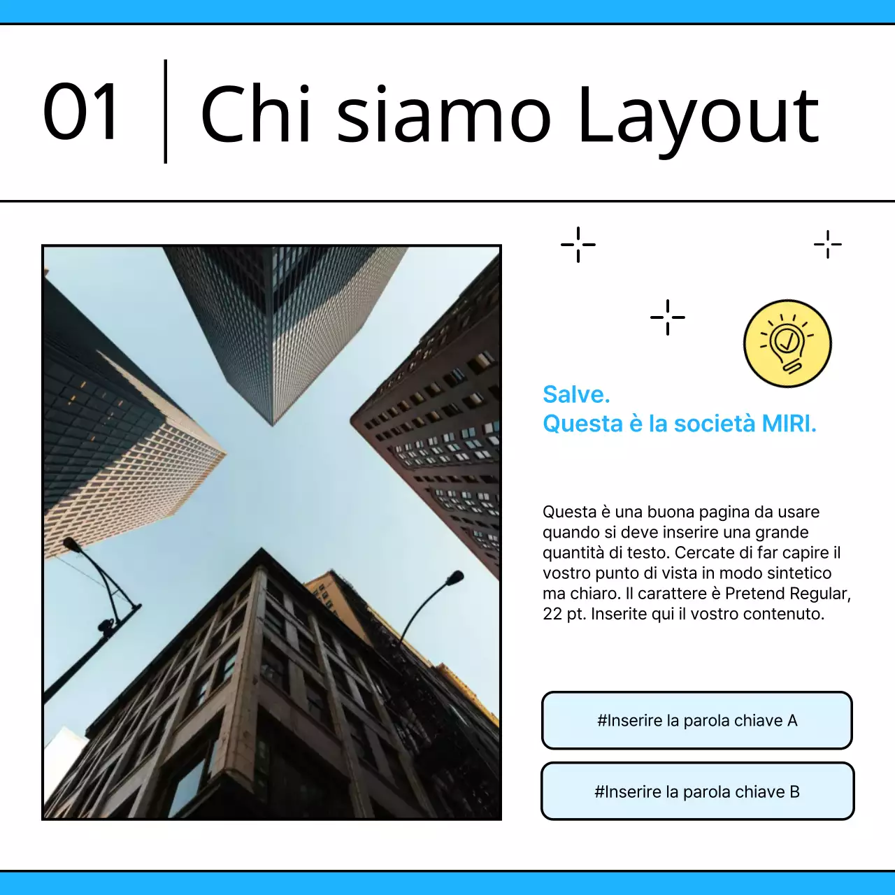 Promuovete il modello pulito di colore blu chiaro