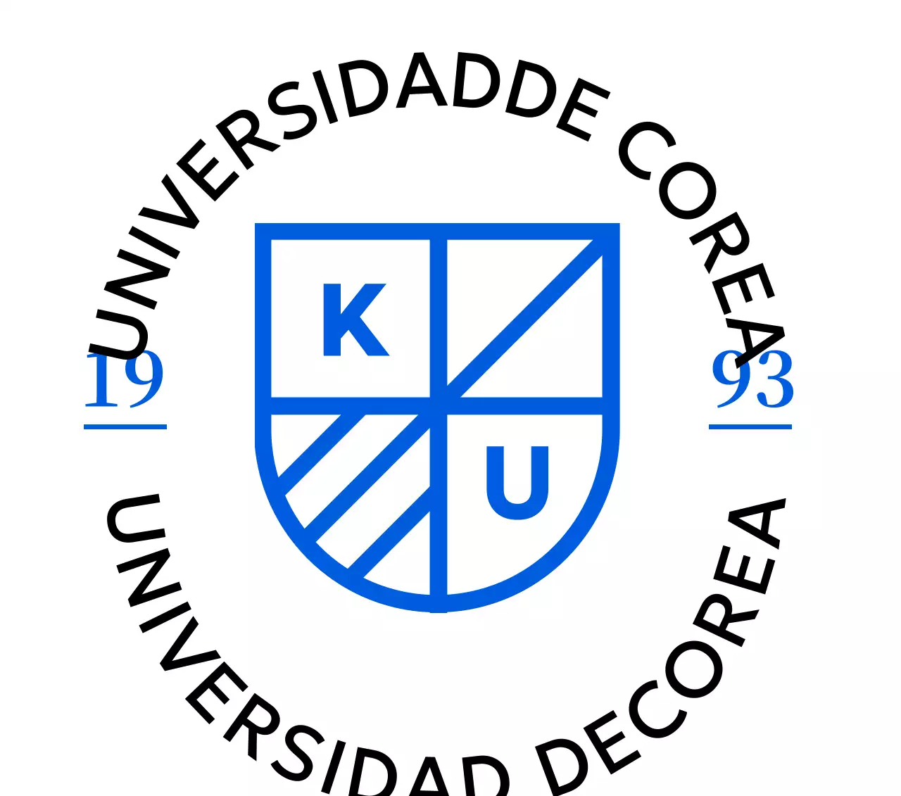 Logotipo universitario simple azul