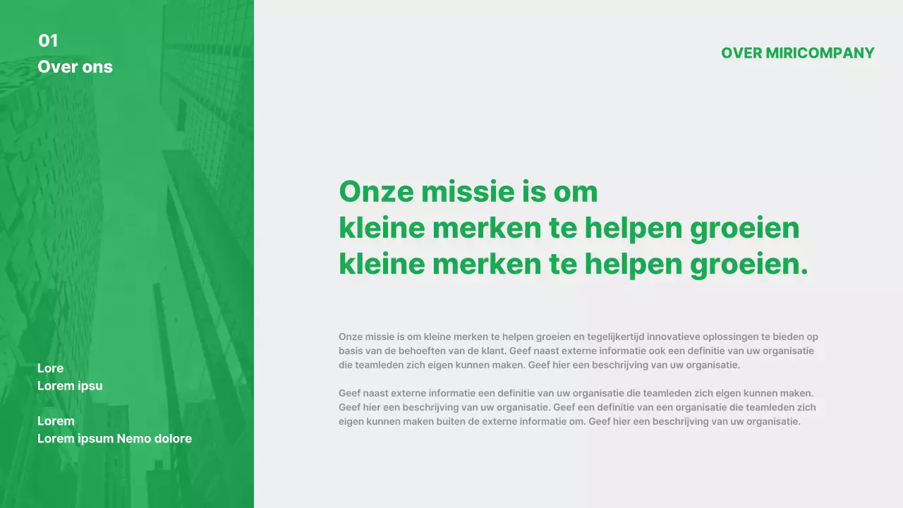 Promoot je groene eenvoudige merk