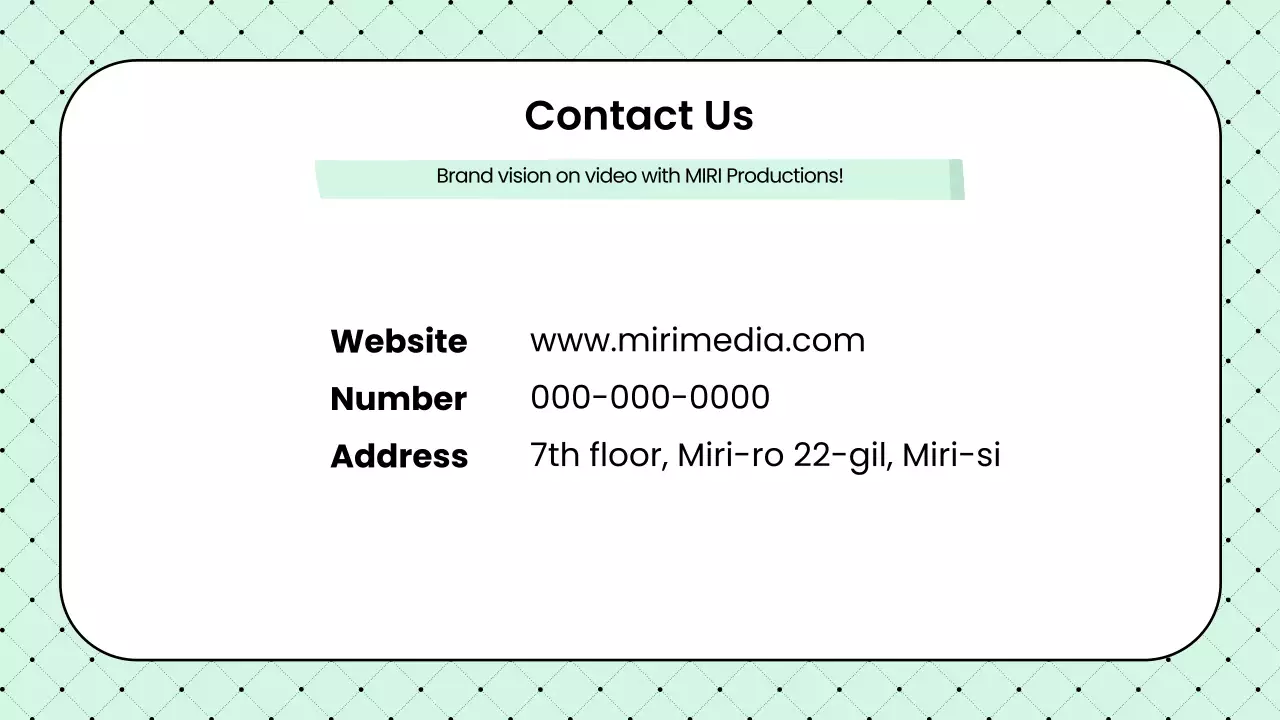 Mint Modern Video Promotion Presentation