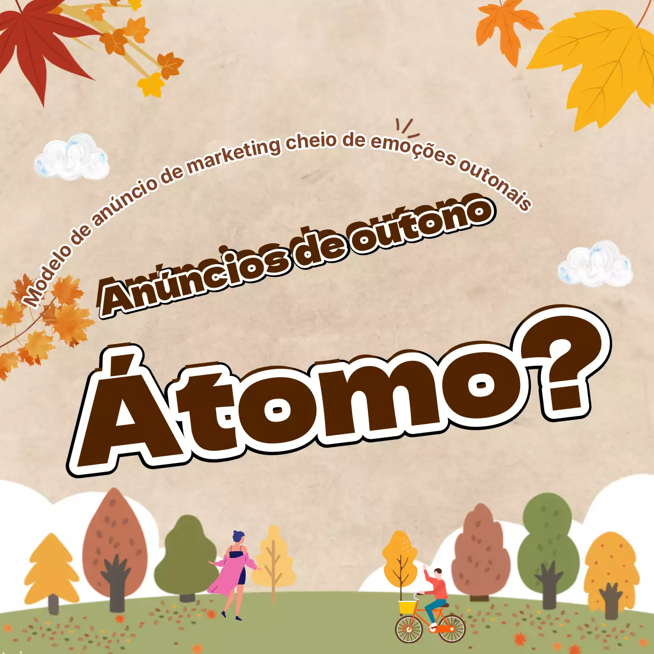 Guia de publicidade Bege Vintage