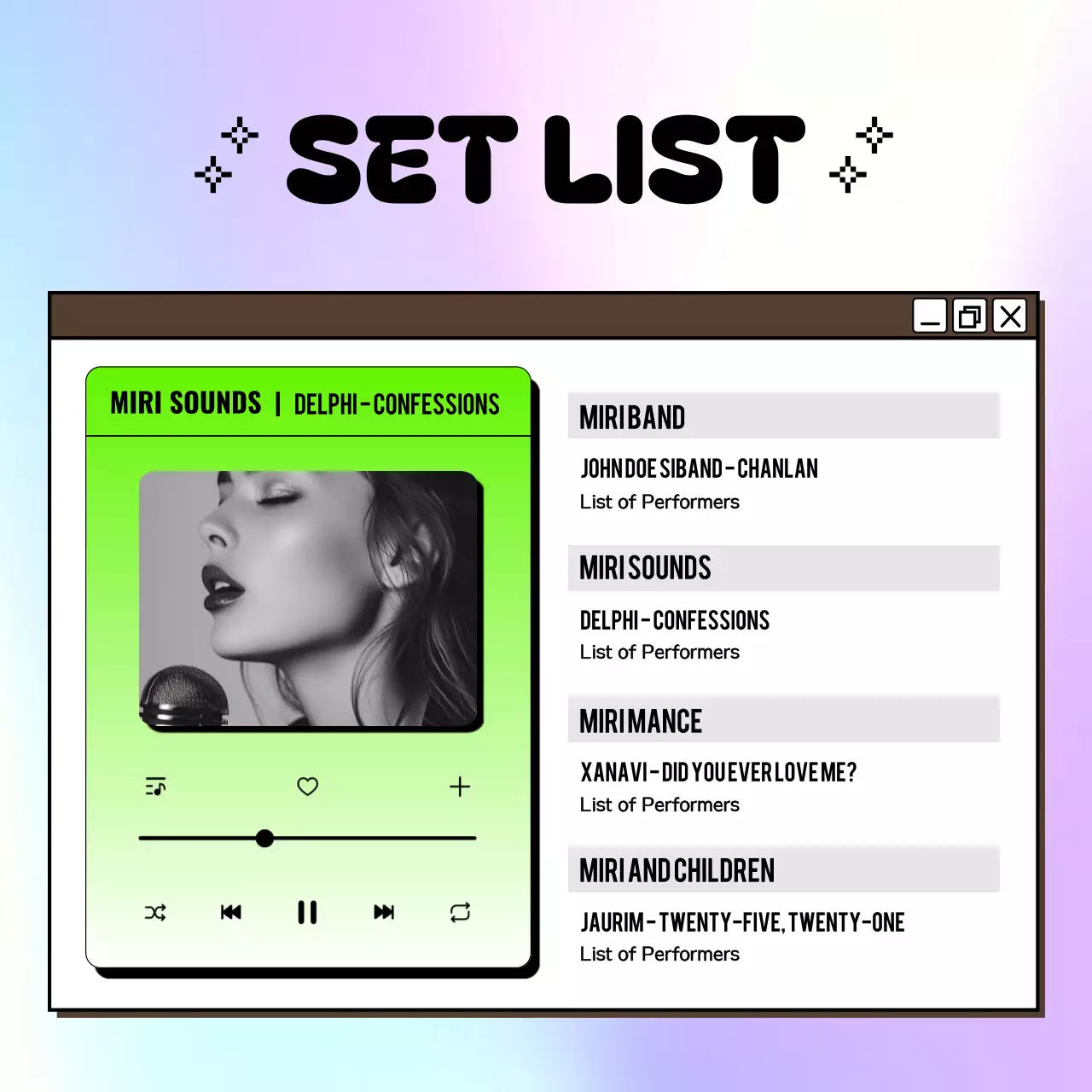 Rainbow Playful Band Event Instagram Carousel