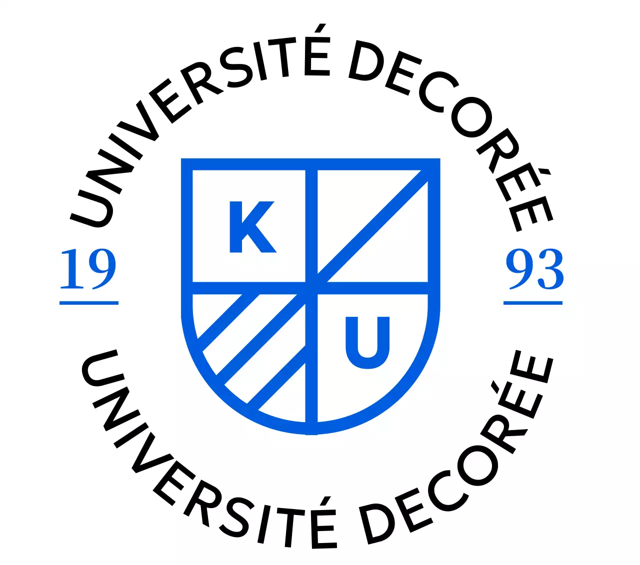 Logo bleu simple de l'université