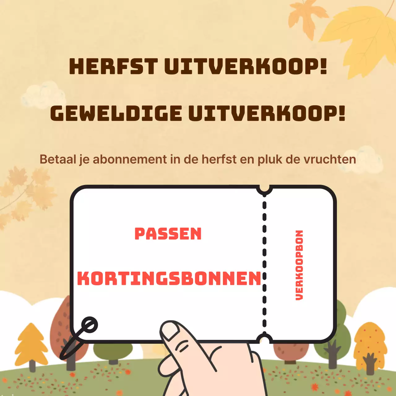 Beige Vintage Reclamegids