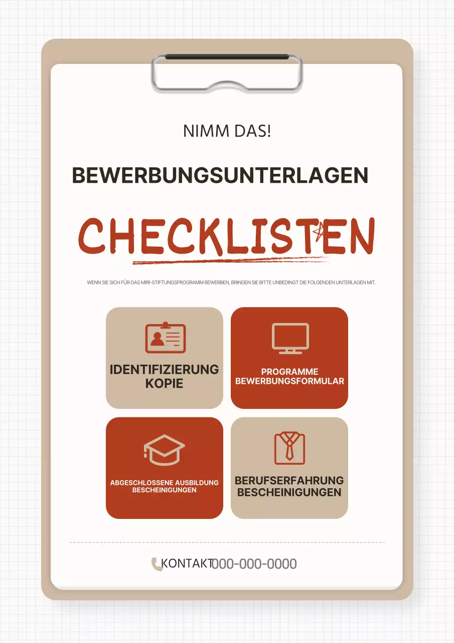 Beige Einfacher Brief Bewerbungsformular