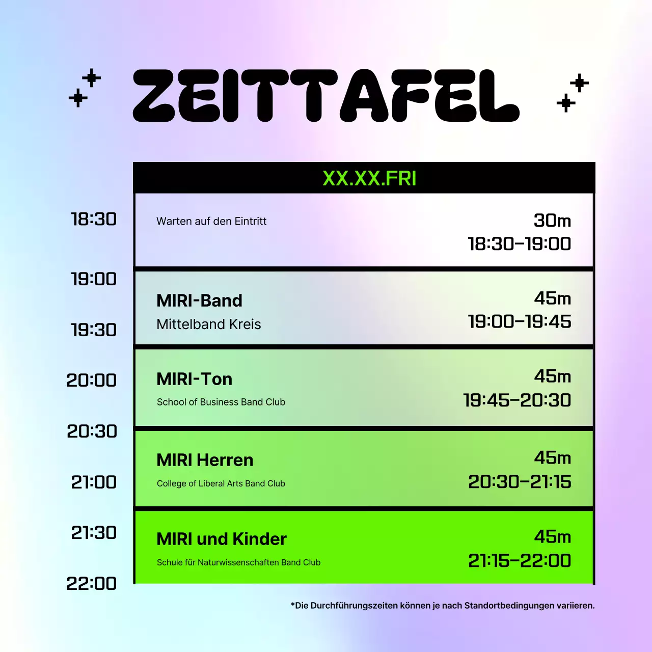 Mauve Pop Konzertführer