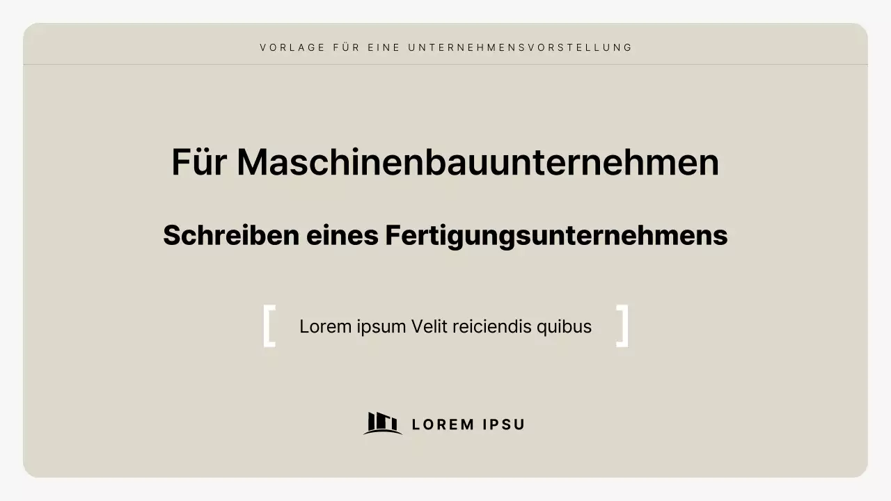 Beige Simple Unternehmensprofil Beschreibung