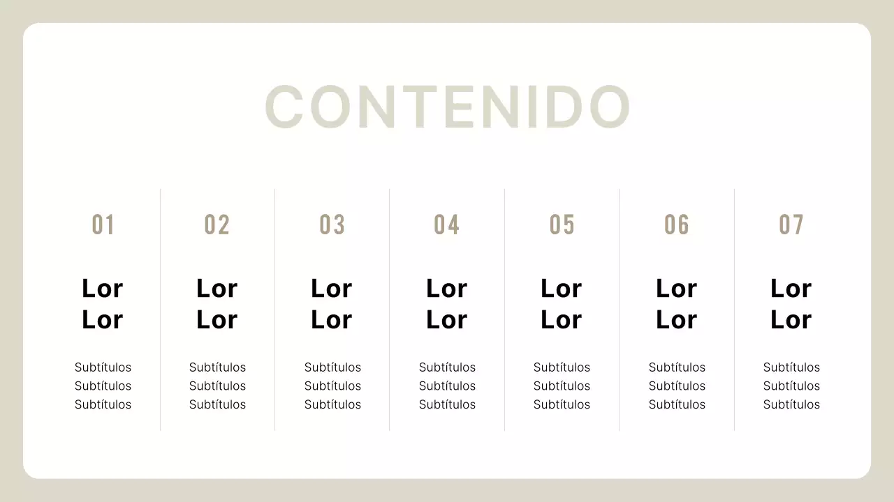 Descripción del perfil de la empresa Beige Simple