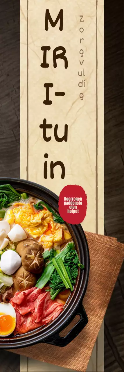 Warme Koreaanse tuin restaurant banner