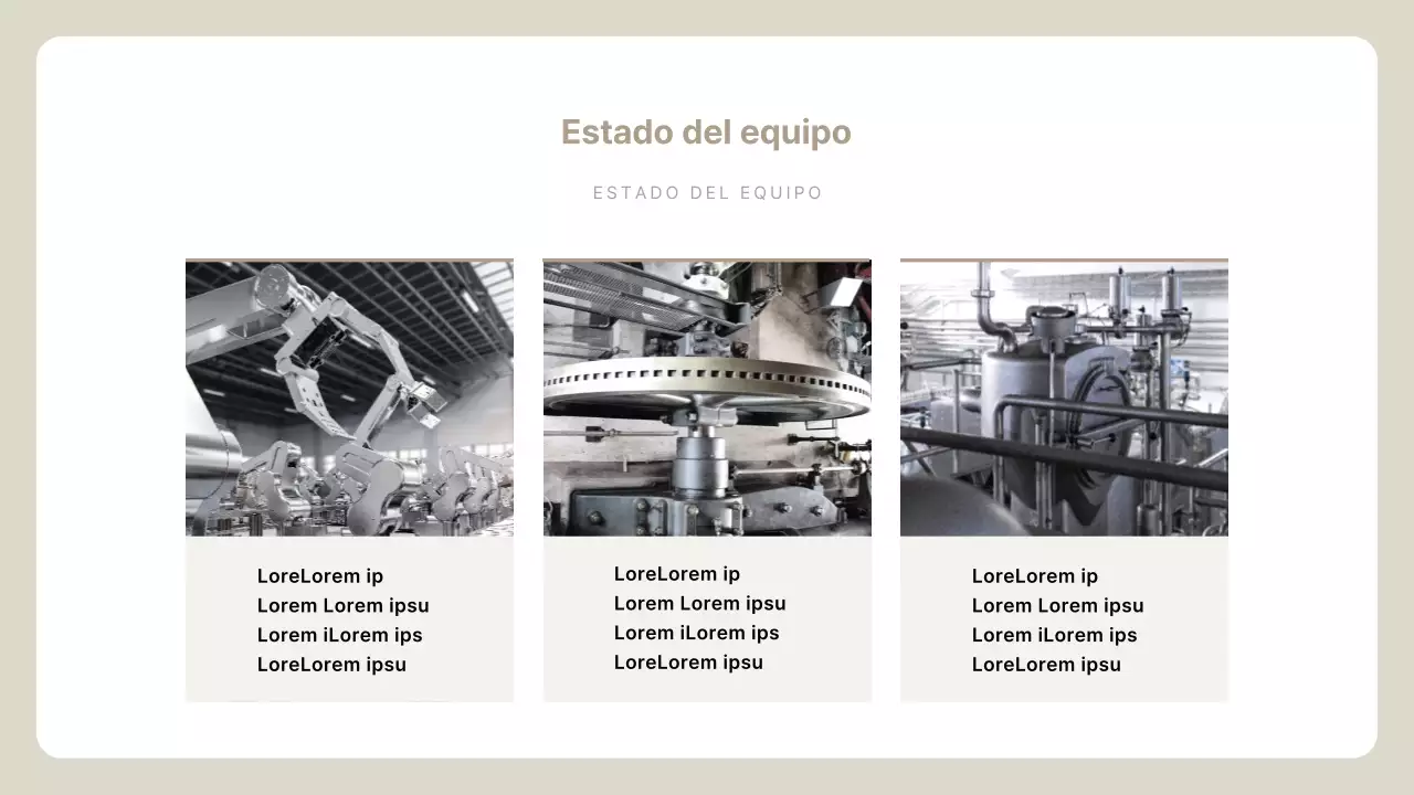 Descripción del perfil de la empresa Beige Simple