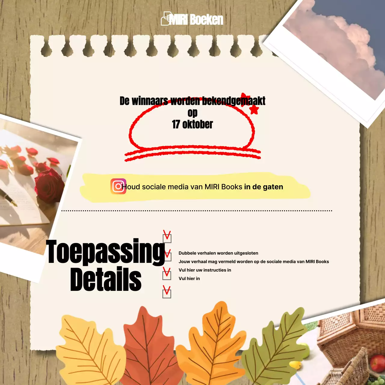 Aankondiging van een oproep voor verhalen in beige en vintage