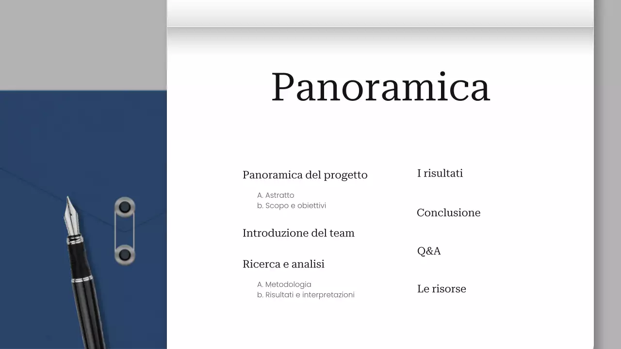 documento di progetto professionale grigio