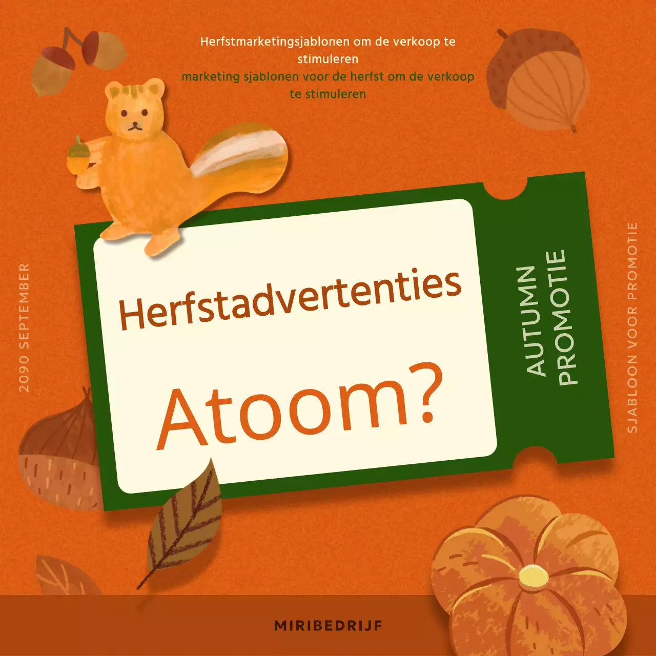 Een overzicht van herfstige promoties in oranje en bruin