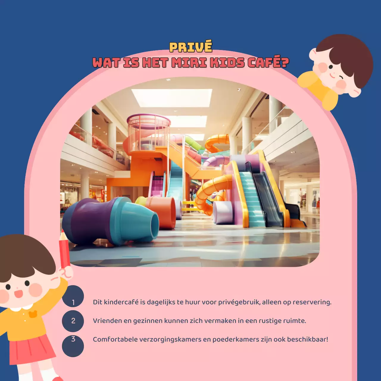 Blue's gezellige kindercafé promoten