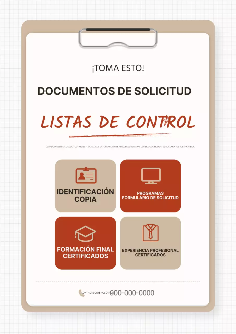 Formulario de solicitud de carta simple beige