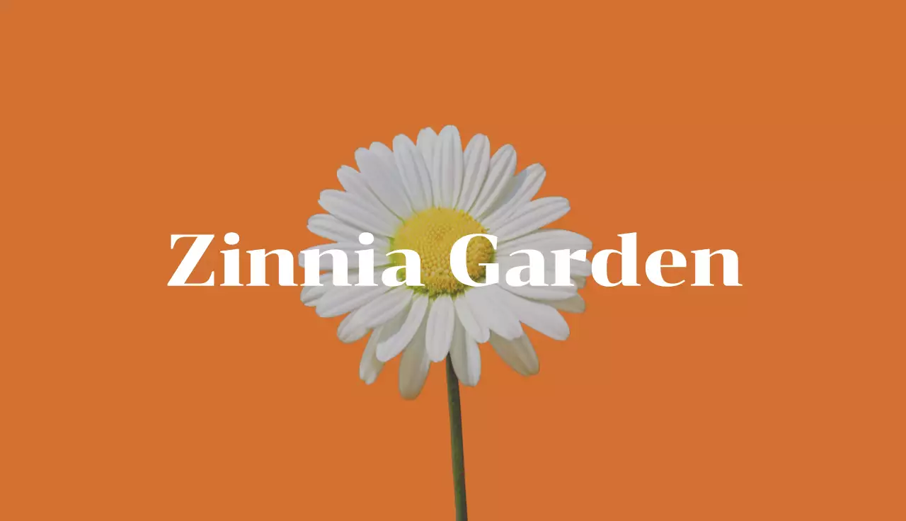 Orange Minimal Garden Business Card