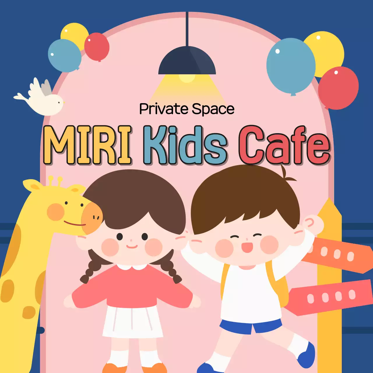 Blue Animation Kids Cafe Advertisement Instagram Carousel