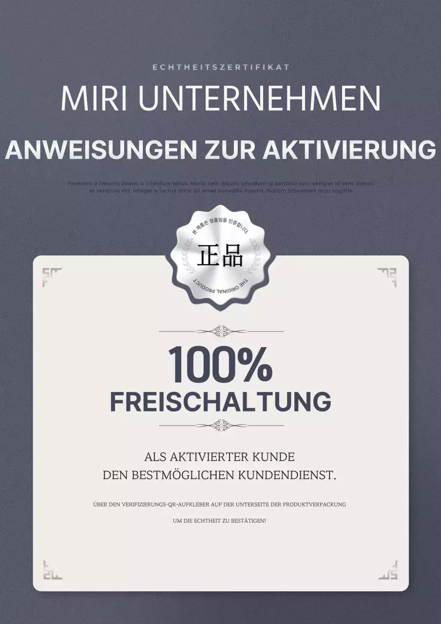 Leitfaden für die graue saubere Authentifizierung