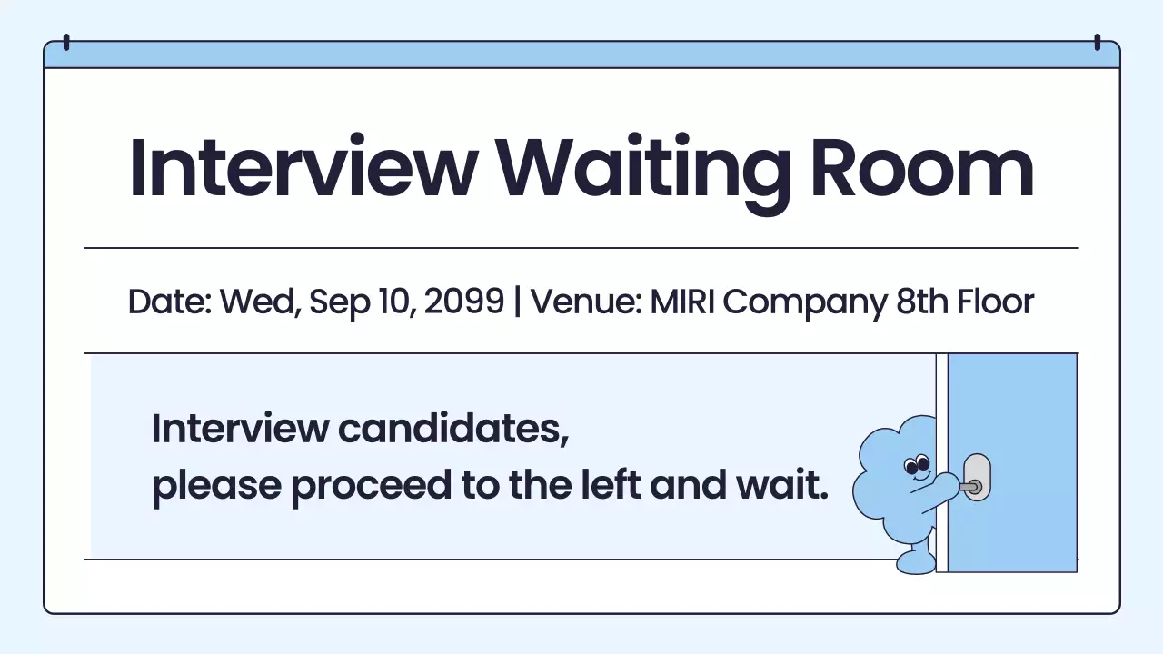 Blue Simple Office Notice Announcement Presentation