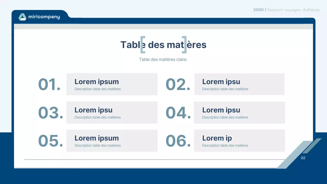 Contrat de rapport de voyage bleu clair et propre
