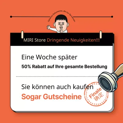Orange Gag Sale Veranstaltung